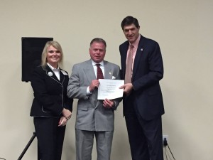 Tennessee Department of Health Commissioner Dr. John Dreyzehner (right) presented the award to Judge Duane Sloane with the help of TPHA East Vice President Erica Wilson. Congratulations, Judge Sloane, and thank you for advancing public health in Tennessee.